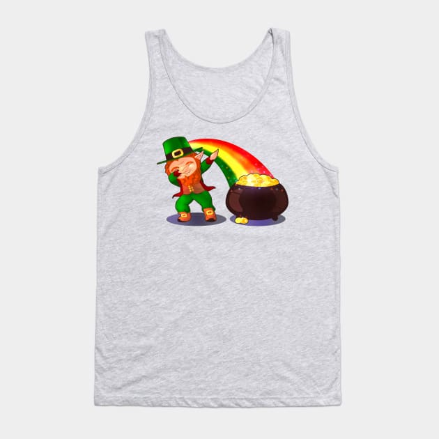 Dabbing Leprechaun Tank Top by LyddieDoodles